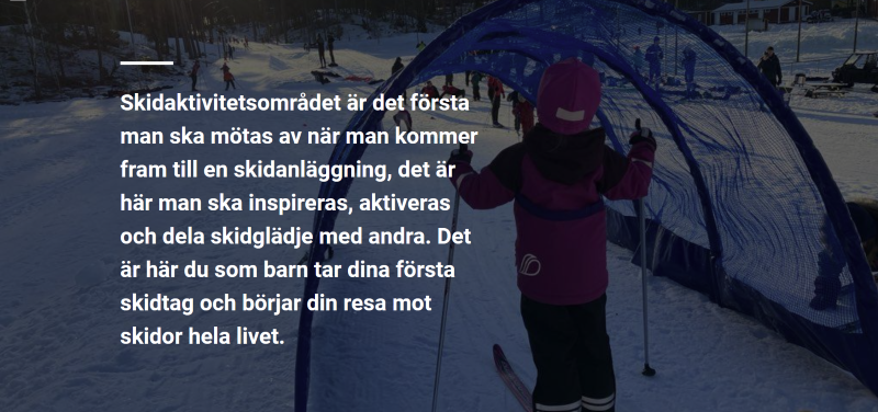 Skidaktivitetsområde inspiration